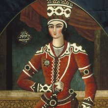 
                          
                          Attributed to Muhammad Hasan (Persian, active 1808–1840). Prince Yahya, circa 1835–36. Oil on canvas, 67 × 35 in. (170.2 × 88.9 cm). Brooklyn Museum; Gift of Mr. and Mrs. Charles K. Wilkinson, 72.26.5
                          
                          