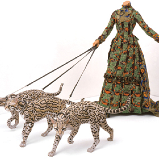Yinka Shonibare MBE: Leisure Lady (with Ocelots)