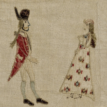 <p><i>Pictorial Quilt</i>, circa 1795. Linen, multicolored thread, 91 × 103<sup>1</sup>⁄<sub>4</sub> in. (231.1 × 262.3 cm). Brooklyn Museum, Dick S. Ramsay Fund, 41.285. Brooklyn Museum photograph. Photo by Gavin Ashworth, 2012</p>