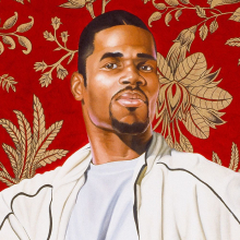 <p>Kehinde Wiley (American, b. 1977). <em>Willem van Heythuysen</em>, 2005. Oil and enamel on canvas, 96 × 72 in. (243.8 × 182.9 cm). Virginia Museum of Fine Arts, Richmond; Arthur and Margaret Glasgow Fund, 2006.14. © Kehinde Wiley. (Photo: Katherine Wetzel, © Virginia Museum of Fine Arts)</p>