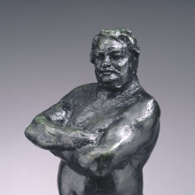 <p>Auguste Rodin (French, 1840–1917). <em>Balzac, Nude Study C, Large Version (Balzac, étude de nu, grand modèle)</em>, 1892–1893; cast 1972. Bronze, 49<sup>7</sup>⁄<sub>8</sub> x 19<sup>1</sup>⁄<sub>4</sub> x 26<sup>1</sup>⁄<sub>2</sub> in., 148 lb. (126.7 x 48.9 x 67.3 cm). Brooklyn Museum, Gift of the Iris and B. Gerald Cantor Foundation, 85.198</p>
