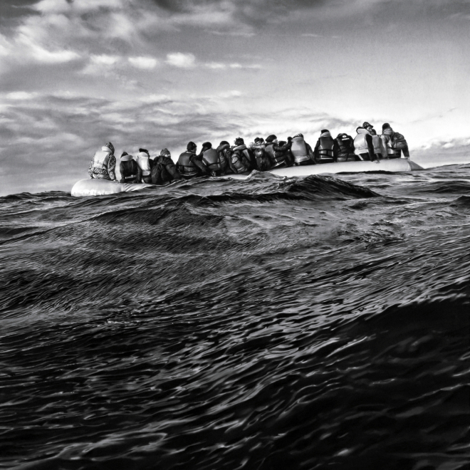 Robert Longo: Untitled (Raft at Sea)