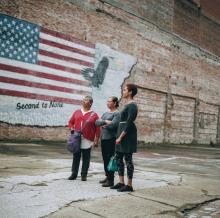 
                          
                          Shirah Dedman, Phoebe Dedman, and Luz Myles visiting Shreveport, Louisiana, where in 1912 their relative Thomas Miles, Sr., was lynched. 2017. (Photo: Rog Walker and Bee Walker for the Equal Justice Initiative)
                          
                          