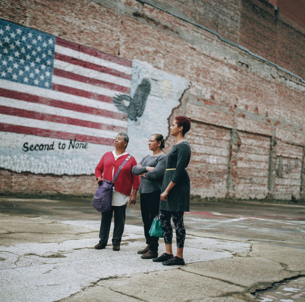 Three people visit the site where their relative was lynched