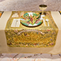<p>Judy Chicago (American, b. 1939). <em>The Dinner Party</em> (Mary Wollstonecraft place setting), 1974–79. Mixed media: ceramic, porcelain, textile. Brooklyn Museum, Gift of the Elizabeth A. Sackler Foundation, 2002.10. © Judy Chicago. Photograph by Jook Leung Photography</p>
