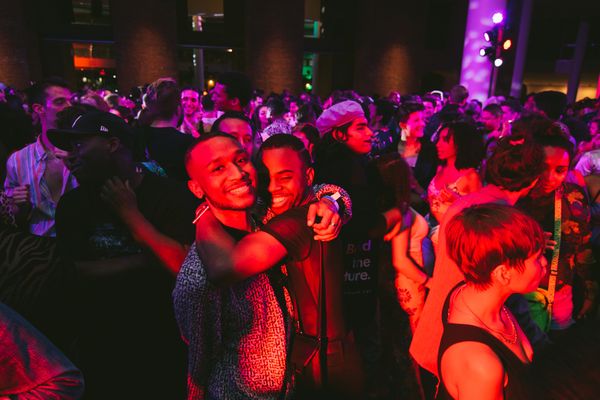 <p>Partygoers at the Brooklyn Museum, 2019</p>