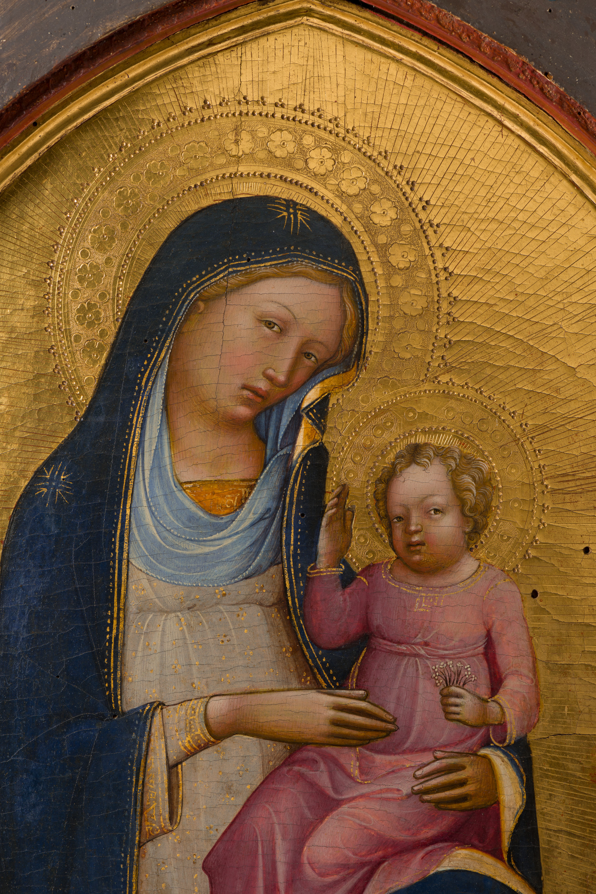 A painting of the Madonna and child