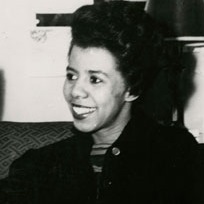 <p>Unknown photographer. Dramatist Lorraine Hansberry at the time of her play <i>A Raisin in the Sun</i> opening in New Haven, Connecticut, prior to its run on Broadway, 1959. Gelatin silver print. Photographs and Prints Division, Schomburg Center for Research in Black Culture, The New York Public Library, Astor, Lenox and Tilden Foundations. Courtesy of Estate of Jewell H. Gresham Nemiroff</p>