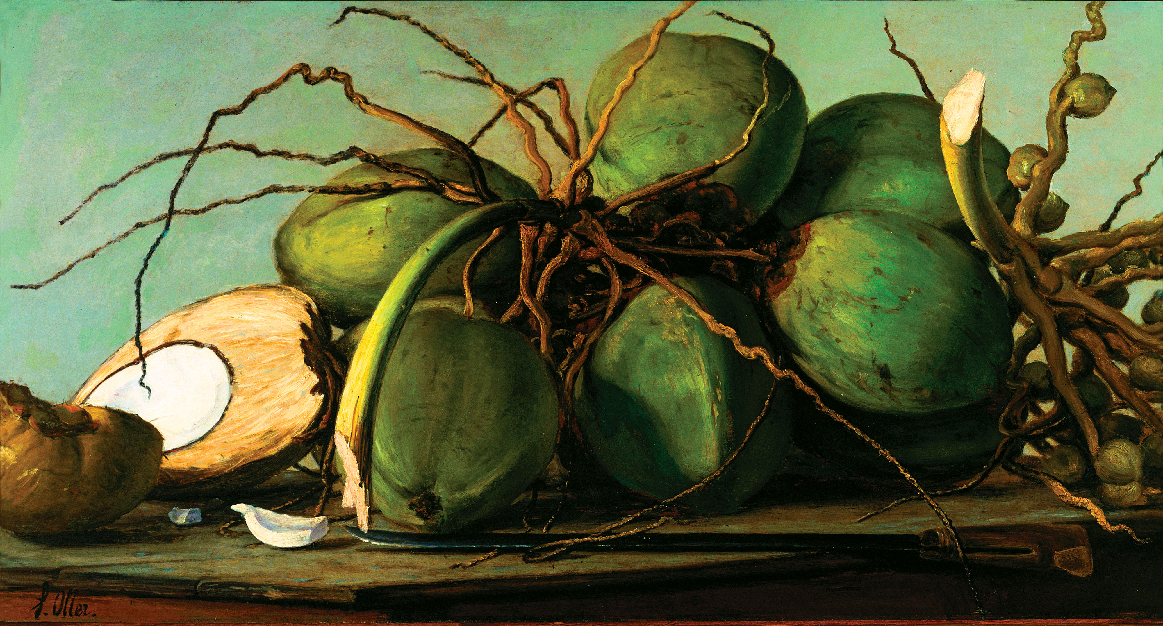 Francisco Oller: Still Life with Coconuts (Naturaleza muerta con cocos)