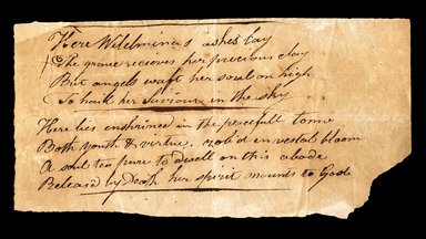 <em>"Jane Schenck journal, ancillary note."</em>, 1812-1816. Printed material. Brooklyn Museum. (CS71_Sch21_A4_Malbone_Schenck_ancillary_note_side1_edited_SL1.jpg