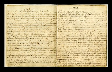 <em>"Jane Schenck journal."</em>, 1812-1816. Printed material. Brooklyn Museum. (CS71_Sch21_A4_Malbone_Schenck_p16-17_edited_SL1.jpg