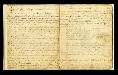 <em>"Jane Schenck journal."</em>, 1812-1816. Printed material. Brooklyn Museum. (CS71_Sch21_A4_Malbone_Schenck_p18-19_edited_SL1.jpg