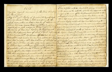 <em>"Jane Schenck journal."</em>, 1812-1816. Printed material. Brooklyn Museum. (CS71_Sch21_A4_Malbone_Schenck_p24-25_edited_SL1.jpg