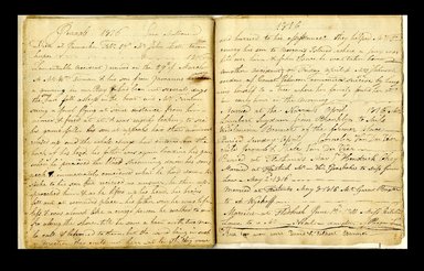 <em>"Jane Schenck journal."</em>, 1812-1816. Printed material. Brooklyn Museum. (CS71_Sch21_A4_Malbone_Schenck_p38-39_edited_SL1.jpg