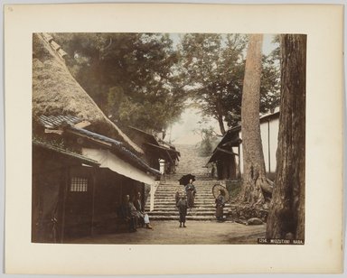<em>"1256. Midzutani Nara"</em>, 1890. Bw photographic print, hand tinted. Brooklyn Museum. (Photo: Brooklyn Museum, DS809_P561_no04b_PS4.jpg
