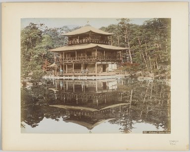 <em>"1337. Kinkakuji Garden Kioto"</em>, 1890. Bw photographic print, hand tinted. Brooklyn Museum. (Photo: Brooklyn Museum, DS809_P561_no05a_PS4.jpg