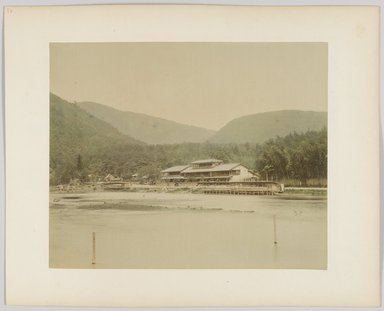 <em>"[Buildings near the water]"</em>, 1890. Bw photographic print, hand tinted. Brooklyn Museum. (Photo: Brooklyn Museum, DS809_P561_no05b_PS4.jpg