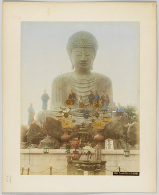 <em>"1260. Daibutsu at Kobe"</em>, 1890. Bw photographic print, hand tinted. Brooklyn Museum. (Photo: Brooklyn Museum, DS809_P561_no08a_PS4.jpg