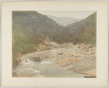<em>"1347. Kioto rapids"</em>, 1890. Bw photographic print, hand tinted. Brooklyn Museum. (Photo: Brooklyn Museum, DS809_P561_no09b_PS4.jpg