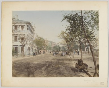 <em>"[The Bund, Shanghai]"</em>, 1890. Bw photographic print, hand tinted. Brooklyn Museum. (Photo: Brooklyn Museum, DS809_P561_no14a_PS4.jpg