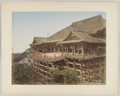 <em>"1312. Kiyomidzu Temple, Kioto"</em>, 1890. Bw photographic print, hand tinted. Brooklyn Museum. (Photo: Brooklyn Museum, DS809_P561_no15b_PS4.jpg