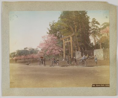 <em>"368. Uyeno Park, Tokio."</em>, 1890. Bw photographic print, sepia toned. Brooklyn Museum. (Photo: Brooklyn Museum, DS809_P56_vol1_no14a_PS4.jpg