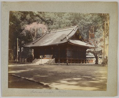 <em>"Annotated:  Futa-ara Temple, Nikko."</em>, 1890. Bw photographic print, sepia toned. Brooklyn Museum. (Photo: Brooklyn Museum, DS809_P56_vol1_no23a_PS4.jpg