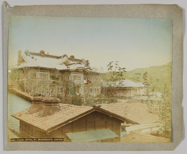 <em>"A183. Fujiya Hotel at Miyanoshita Hakone."</em>, 1890. Bw photographic print, sepia toned. Brooklyn Museum. (Photo: Brooklyn Museum, DS809_P56_vol1_no39a_PS4.jpg