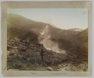 <em>"350. Owakidani. Annotated:  Big Hill, near Miyanoshita."</em>, 1890. Bw photographic print, sepia toned. Brooklyn Museum. (Photo: Brooklyn Museum, DS809_P56_vol1_no40b_PS4.jpg