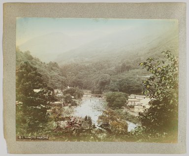 <em>"O1. Yumoto Hakone."</em>, 1890. Bw photographic print, sepia toned. Brooklyn Museum. (Photo: Brooklyn Museum, DS809_P56_vol1_no45b_PS4.jpg