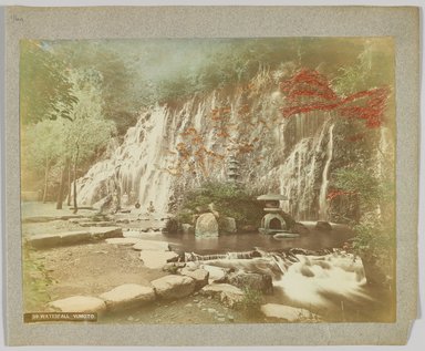 <em>"59. Waterfall, Yumoto."</em>, 1890. Bw photographic print, sepia toned. Brooklyn Museum. (Photo: Brooklyn Museum, DS809_P56_vol1_no46a_PS4.jpg