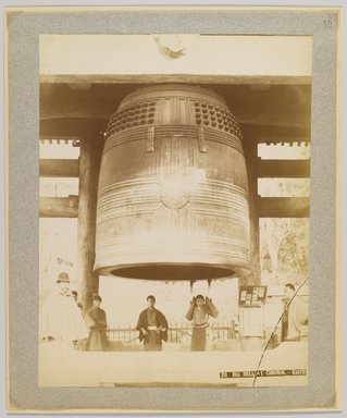 <em>"28. Big bell at Chionin, Kioto."</em>, 1890. Bw photographic print, sepia toned. Brooklyn Museum. (Photo: Brooklyn Museum, DS809_P56_vol2_no55_PS4.jpg