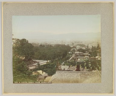 <em>"930. A Kioto town from Maruyama."</em>, 1890. Bw photographic print, sepia toned. Brooklyn Museum. (Photo: Brooklyn Museum, DS809_P56_vol2_no65_PS4.jpg