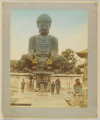 <em>"A31. Daibutsu at Kobe."</em>, 1890. Bw photographic print, sepia toned. Brooklyn Museum. (Photo: Brooklyn Museum, DS809_P56_vol2_no81_PS4.jpg