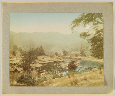 <em>"H42. Miyajima Temple."</em>, 1890. Bw photographic print, sepia toned. Brooklyn Museum. (Photo: Brooklyn Museum, DS809_P56_vol2_no89_PS4.jpg