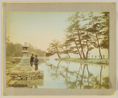 <em>"H40. View of Miyajima."</em>, 1890. Bw photographic print, sepia toned. Brooklyn Museum. (Photo: Brooklyn Museum, DS809_P56_vol2_no91_PS4.jpg