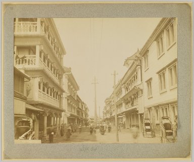 <em>"Yoshiwara Tokyo. Annotated:  Left Oct."</em>, 1890. Bw photographic print, sepia toned. Brooklyn Museum. (Photo: Brooklyn Museum, DS809_P56_vol2_no95_PS4.jpg