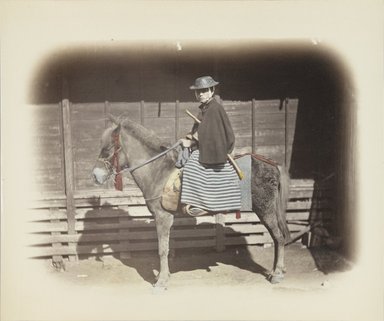 <em>"Tycoon's body guard"</em>. Bw photographic print, hand tinted. Brooklyn Museum. (Photo: Brooklyn Museum, DS821_P56_no03_PS4.jpg