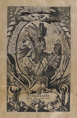 <em>"Illustration: Athabaliba, ultimus Rex Peruanorum (Athabaliba, final king of the Peruvians)."</em>, 2012. Printed material. Brooklyn Museum. (Photo: Brooklyn Museum, E143_Og4_America_p97_PS4.jpg