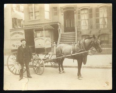 <em>"Classon Ave, Brooklyn."</em>, 1900. Bw photographic print, sepia toned. Brooklyn Museum, CHART_2012. (Photo: McEwen, F129_B79_C68_Classon_Avenue.jpg