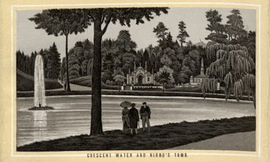 <em>"Crescent Water and Nibbo's Tomb."</em>, 1887. Postcard, 3.5 x 5.5 in (8.9 x 14 cm). Brooklyn Museum, CHART_2012. (Photo: Fritschler and Selle, F129_B79_G85_09_Crescent_Water_Nibbos_Tomb.jpg