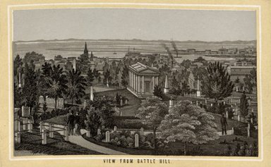 <em>"View from Battle Hill."</em>, 1887. Postcard, 3.5 x 5.5 in (8.9 x 14 cm). Brooklyn Museum, CHART_2012. (Photo: Fritschler and Selle, F129_B79_G85_16_View_from_Battle_Hill.jpg