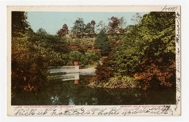 <em>"Vale Cashmere. Prospect Park, Brooklyn, N.Y. Recto."</em>, 1904. Postcard, 3.5 x 5.5 in (8.9 x 14 cm). Brooklyn Museum, CHART_2012. (F129_B79_P841_Prospect_Park_Vale_Cashmere_recto.jpg