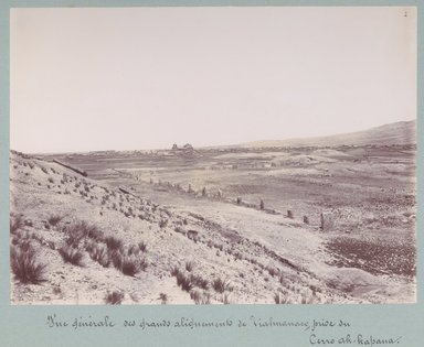 <em>"Vue générale des grands alignements de Tiahuanaco, prise du Cerro ak. Kapana."</em>, 1903. Bw photograph (original print), 9 x 7in (23 x 18cm). Brooklyn Museum, Sintich. (F3319.1_T55_M69_Sintich_025.jpg