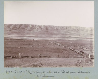 <em>"Vue des fouilles de la Mission française entreprises à l'Est des grands alignements de Tiahuanaco."</em>, 1903. Bw photograph (original print), 9 x 7in (23 x 18cm). Brooklyn Museum, Sintich. (F3319.1_T55_M69_Sintich_027.jpg