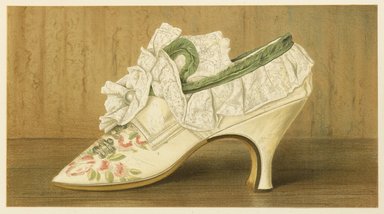 <em>"Miss Langley’s Shoe."</em>, 1885. Printed material. Brooklyn Museum. (Photo: Brooklyn Museum, GT2130_G7_Greig_1885_pl02_PS4.jpg