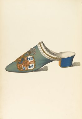 <em>"Color illustration of shoes."</em>, 1900. Printed material. Brooklyn Museum. (Photo: Brooklyn Museum, GT2130_G7d_Greig_1900_pl00_frontispiece_PS4.jpg