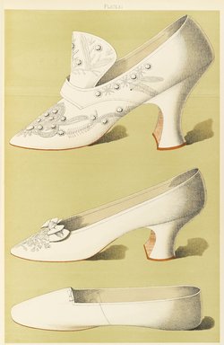 <em>"Color illustration of shoes."</em>, 1900. Printed material. Brooklyn Museum. (Photo: Brooklyn Museum, GT2130_G7d_Greig_1900_pl11_PS4.jpg