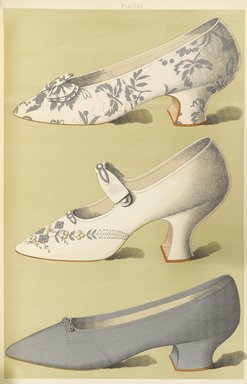 <em>"Color illustration of shoes."</em>, 1900. Printed material. Brooklyn Museum. (Photo: Brooklyn Museum, GT2130_G7d_Greig_1900_pl12_PS4.jpg