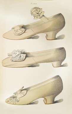 <em>"Color illustration of shoes."</em>, 1900. Printed material. Brooklyn Museum. (Photo: Brooklyn Museum, GT2130_G7d_Greig_1900_pl14_PS4.jpg